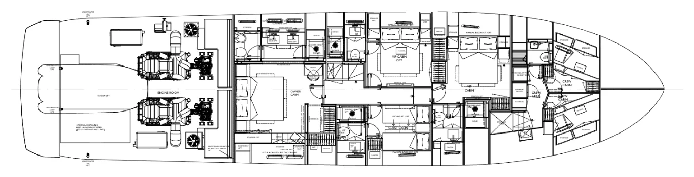 Lower deck general arrangement